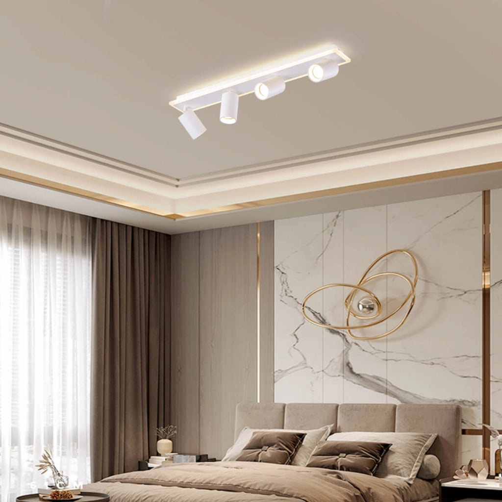 Plafoniera Parma bianca/oro 4xGU10 LED Light Prestige