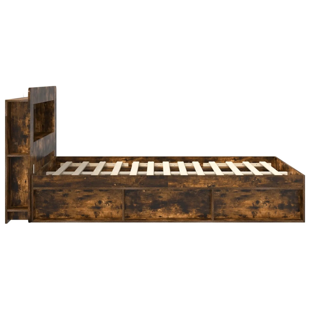 Telaio del letto con storage Rovere Fumo 140 x 190 cm 3433491