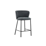 Sedia da banco ARTHUS – Tessuto grigio scuro – Design moderno H88,5 cm