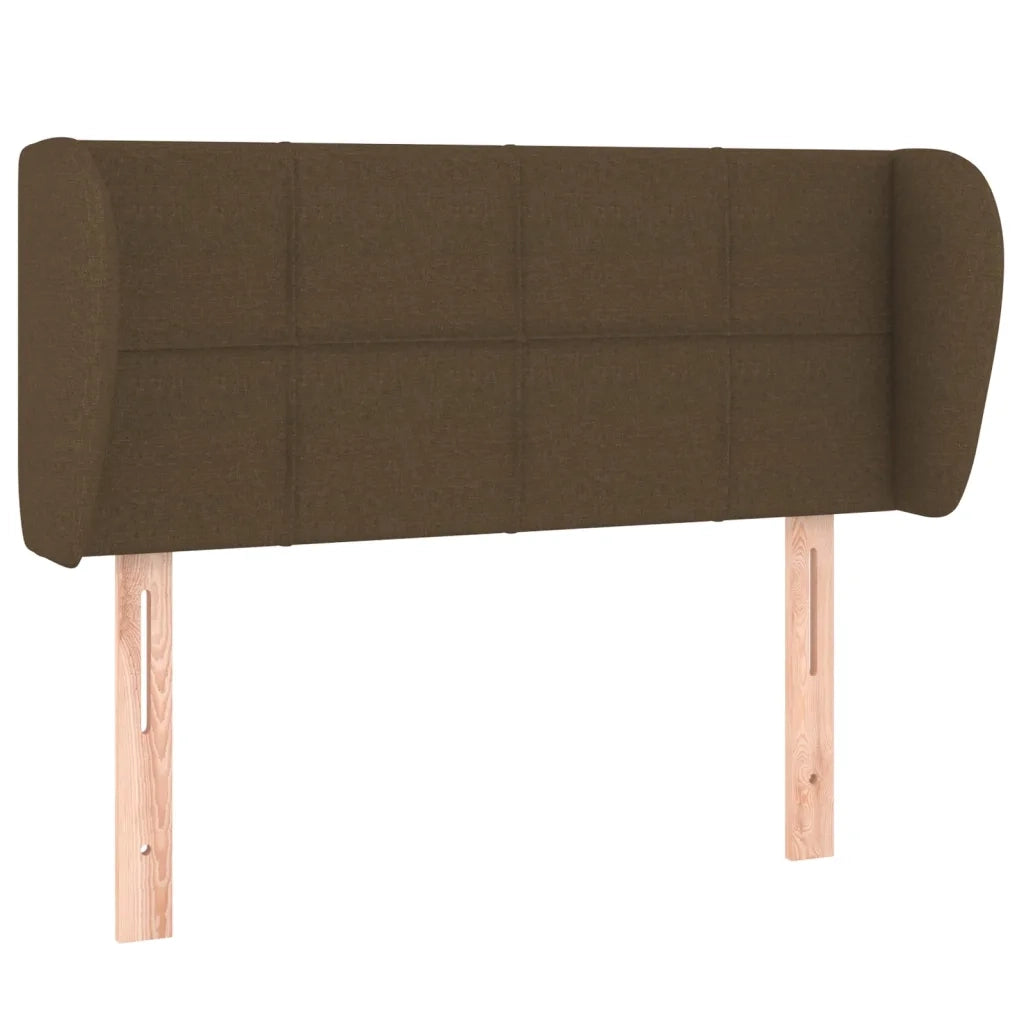 Testiera ad Orecchio-Testata con Orecchie Marrone Scuro 93x23x78/88 cm in Tessuto 954742