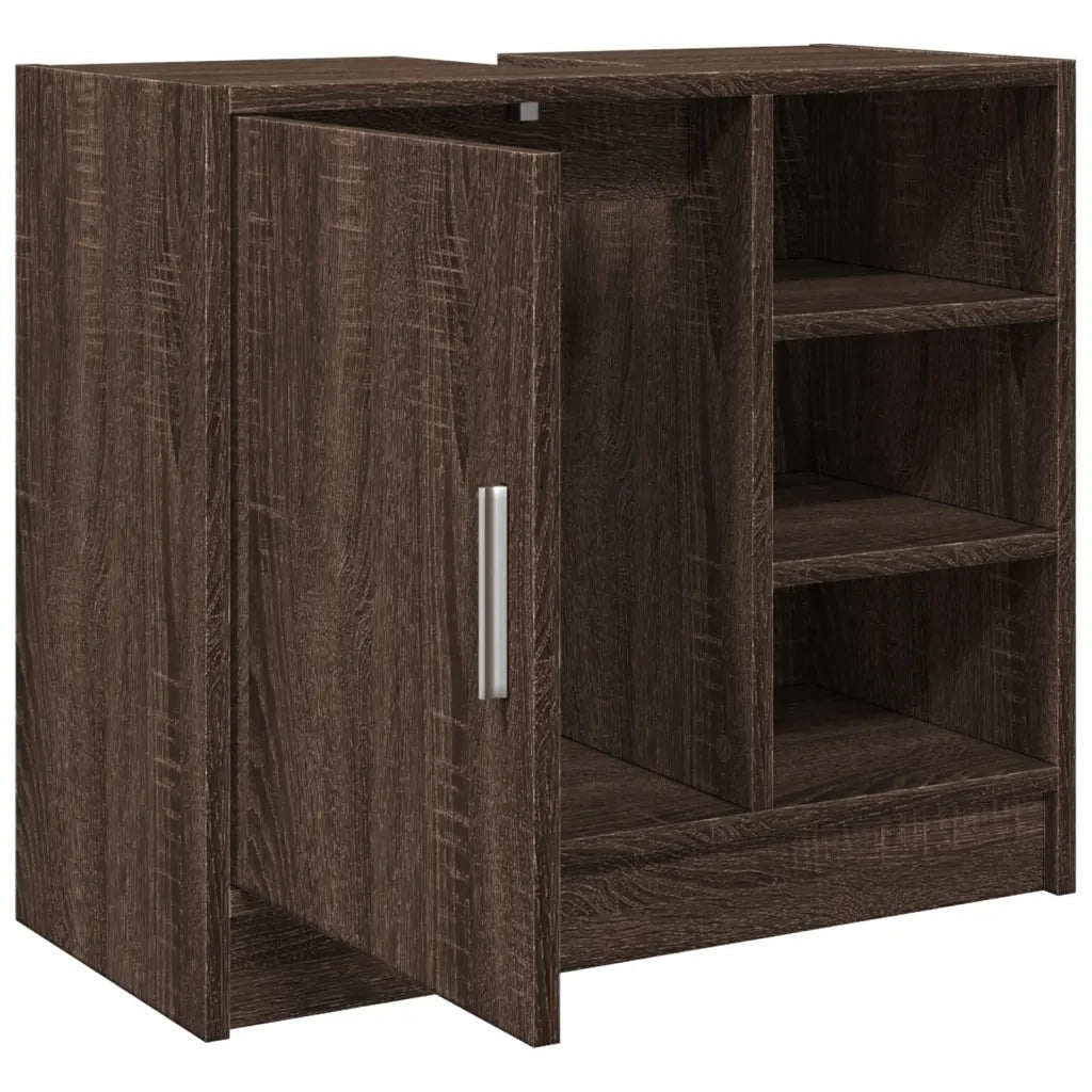 Mobile Lavabo | Armadio Lavabo Rovere Fumo 63x29x55 cm in Truciolare