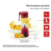 Trade Shop - Frullatore Elettrico Portatile Mini Per Frappe Piccolo Mixer Di Vetro Tritatutto -