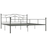 Letto matrimoniale | Letto per adulti | Giroletto Grigio in Metallo 180x200 cm