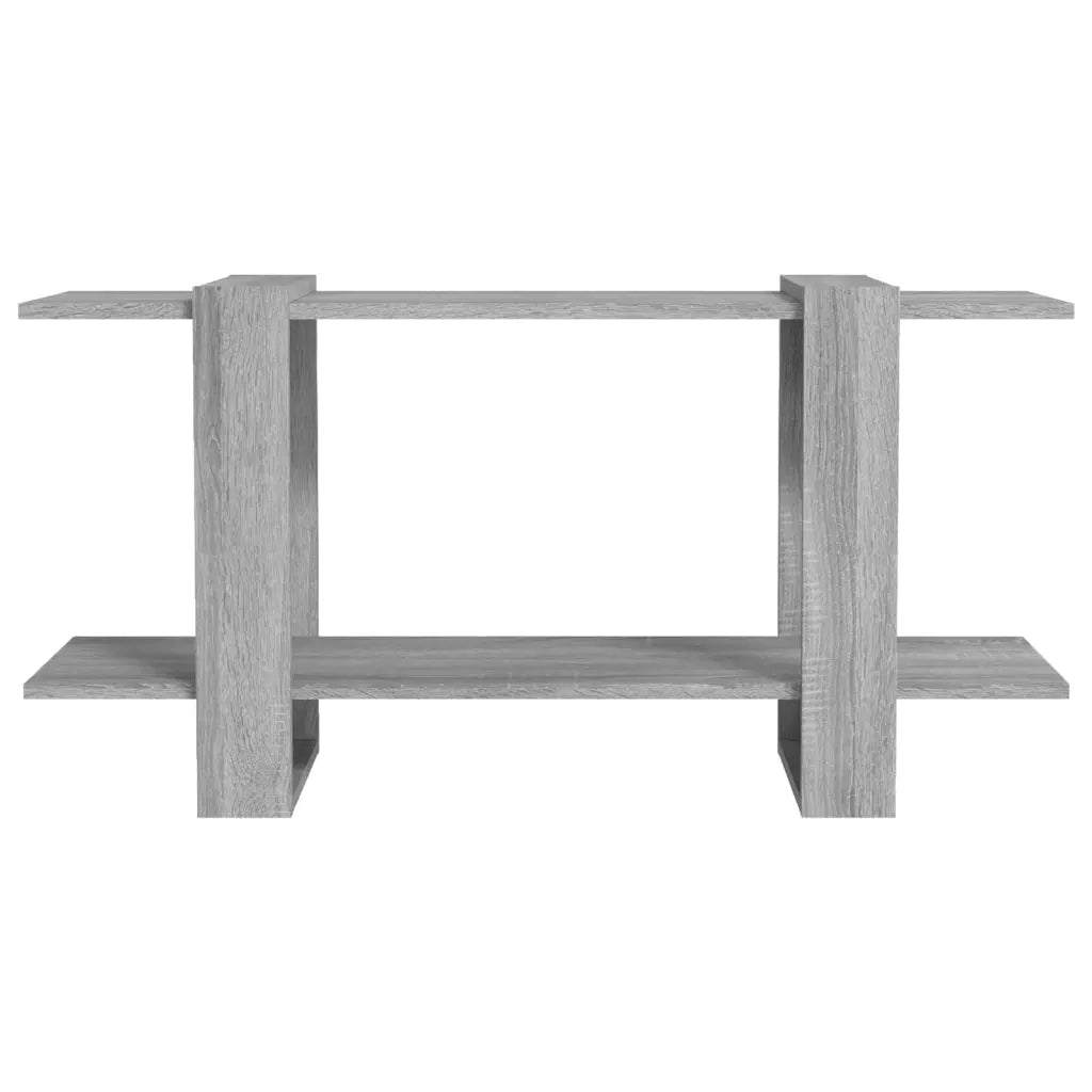 Libreria-Scaffale per Libri-Mobile di Stoccaggio Grigio Marrone 100x30x51 cm in Legno Multistrato