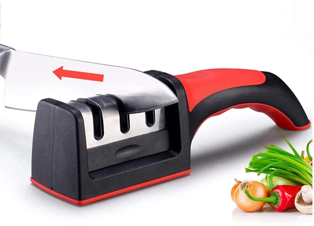 AFFILA COLTELLI MANUALE AFFILATORE 3 IN 1 3 GRANE AFFILACOLTELLI Art.13075