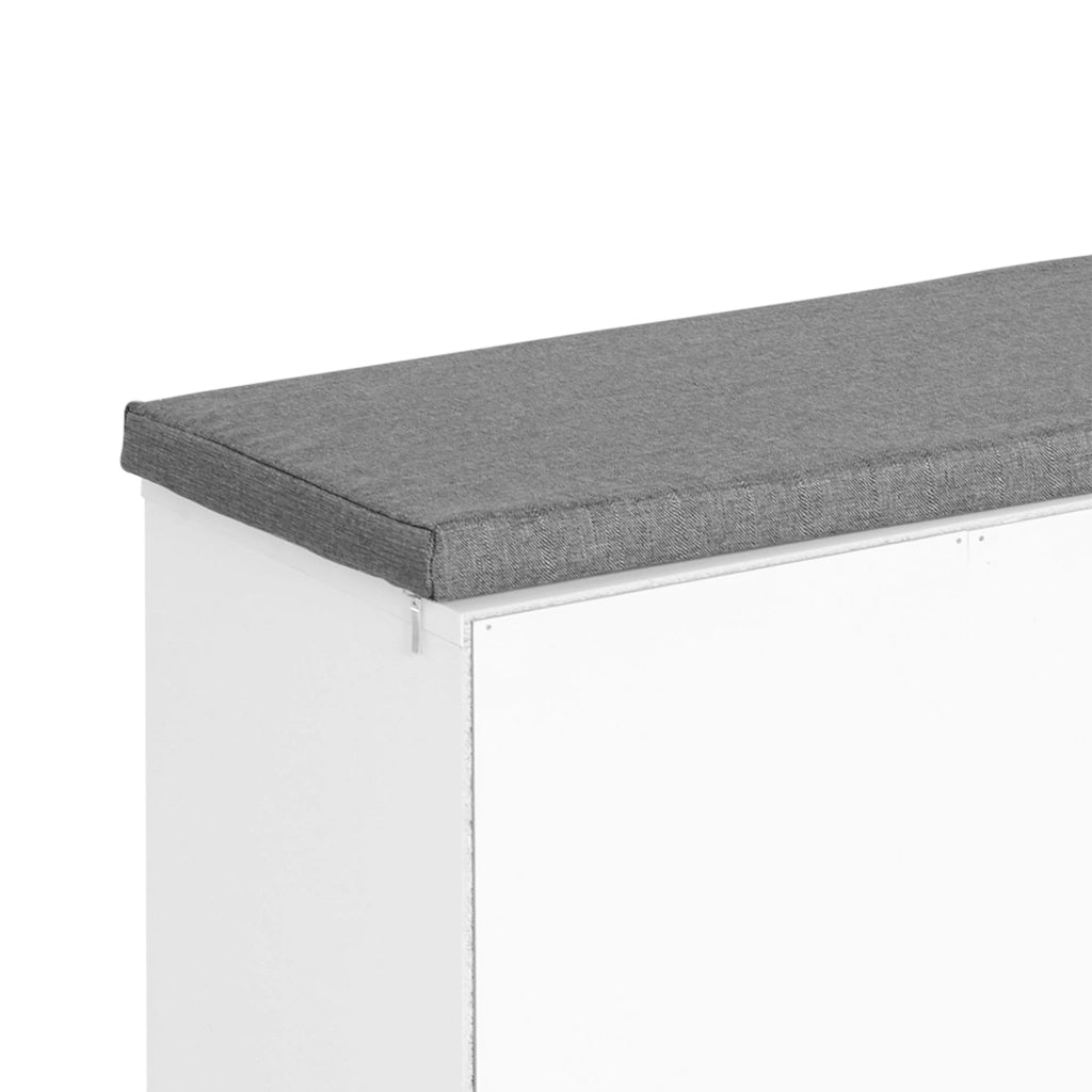 Scarpiera con panca ¨C zephmum ¨C bianco, legno, 104x30x48 cm