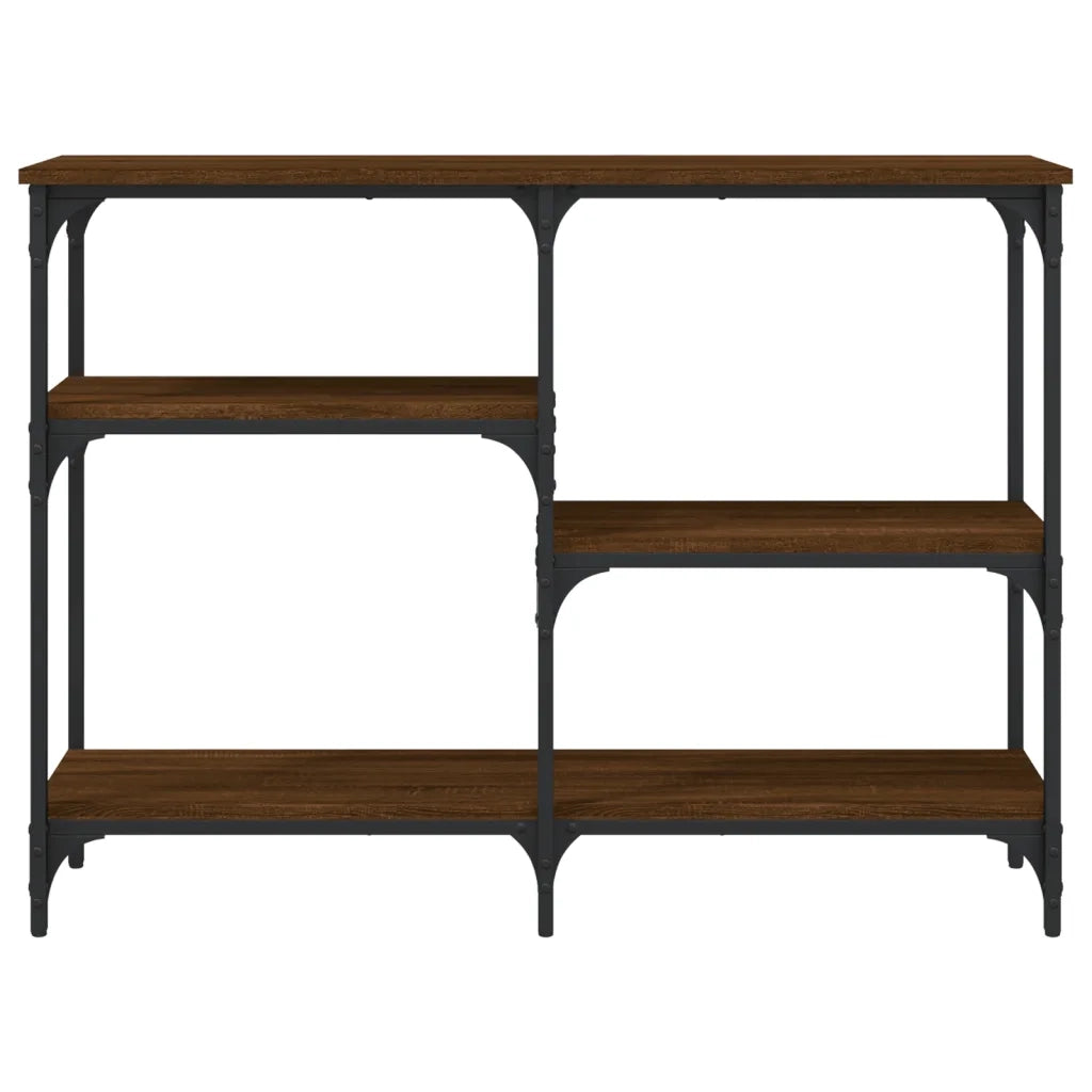 Tavolino Consolle Rovere Marrone 102x29x75 cm Legno Multistrato 834084