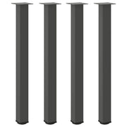 Set di 4 gambe per tavolo da bar 90 x 92 cm di altezza con piedini regolabili design moderno in acciaio antracite 02_0056771