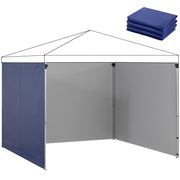 Set 3 Pezzi Fiancate con Cerniera per Gazebo 3x3 m ¨C zephmum ¨C Blu Scuro