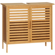 Mobiletto sottolavabo bagno 2 ante ¨C zephmum ¨C bamb¨´ 66x29x61,5 cm