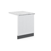 Pannello frontale Fame-Line Bianco rustico/Antracite 60 cm, PL Marmo Vicco