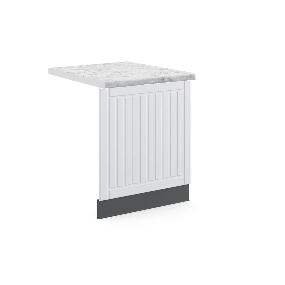 Pannello frontale Fame-Line Bianco rustico/Antracite 60 cm, PL Marmo Vicco