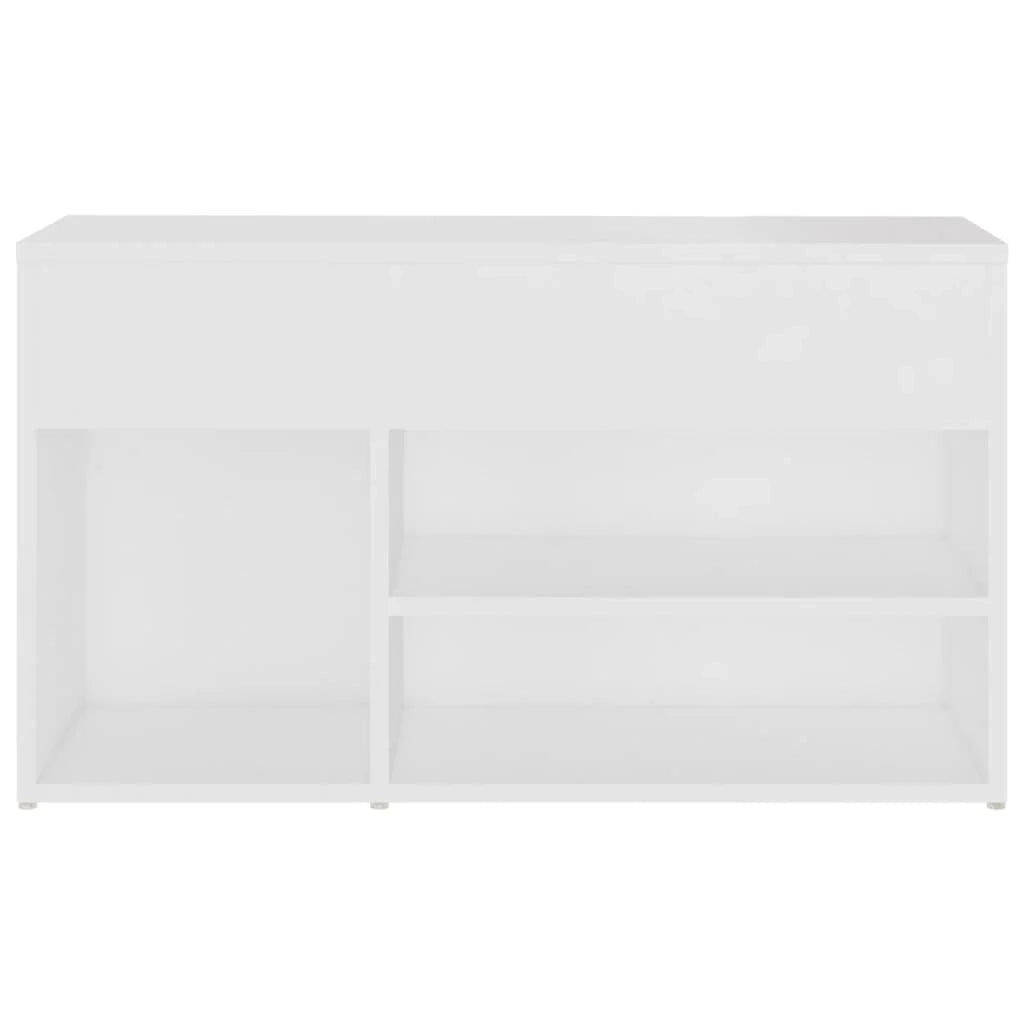 Panca portascarpe/stivali cassettiera scaffale mobiletto portaoggetti per ingresso 80 x 30 x 45 cm legno ingegnerizzato bianco 02_0022891