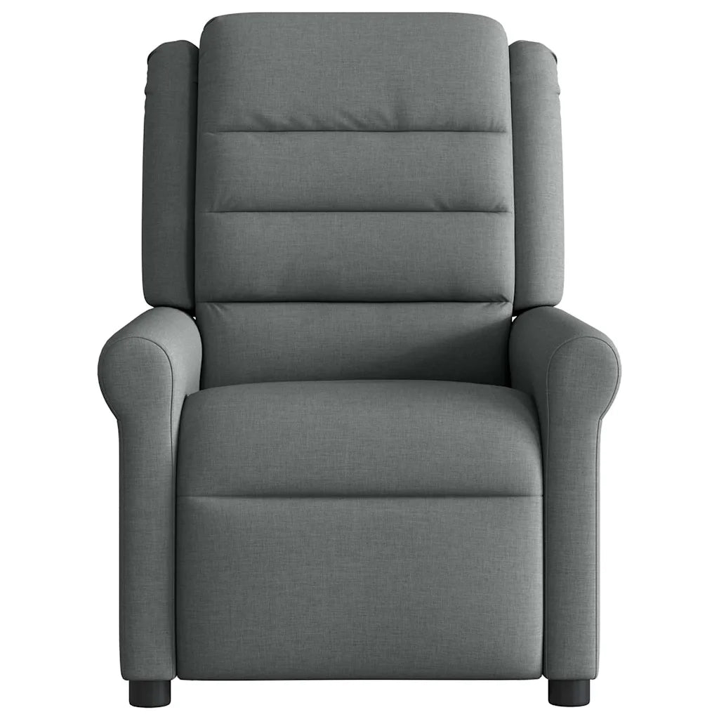 Poltrona | Sedia Relax Elettrica Reclinabile Grigio Scuro in Tessuto