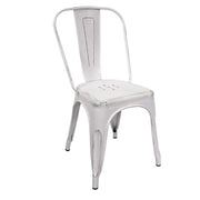 Sedia ferro new bristol bianco antico cm 43x43h45/84