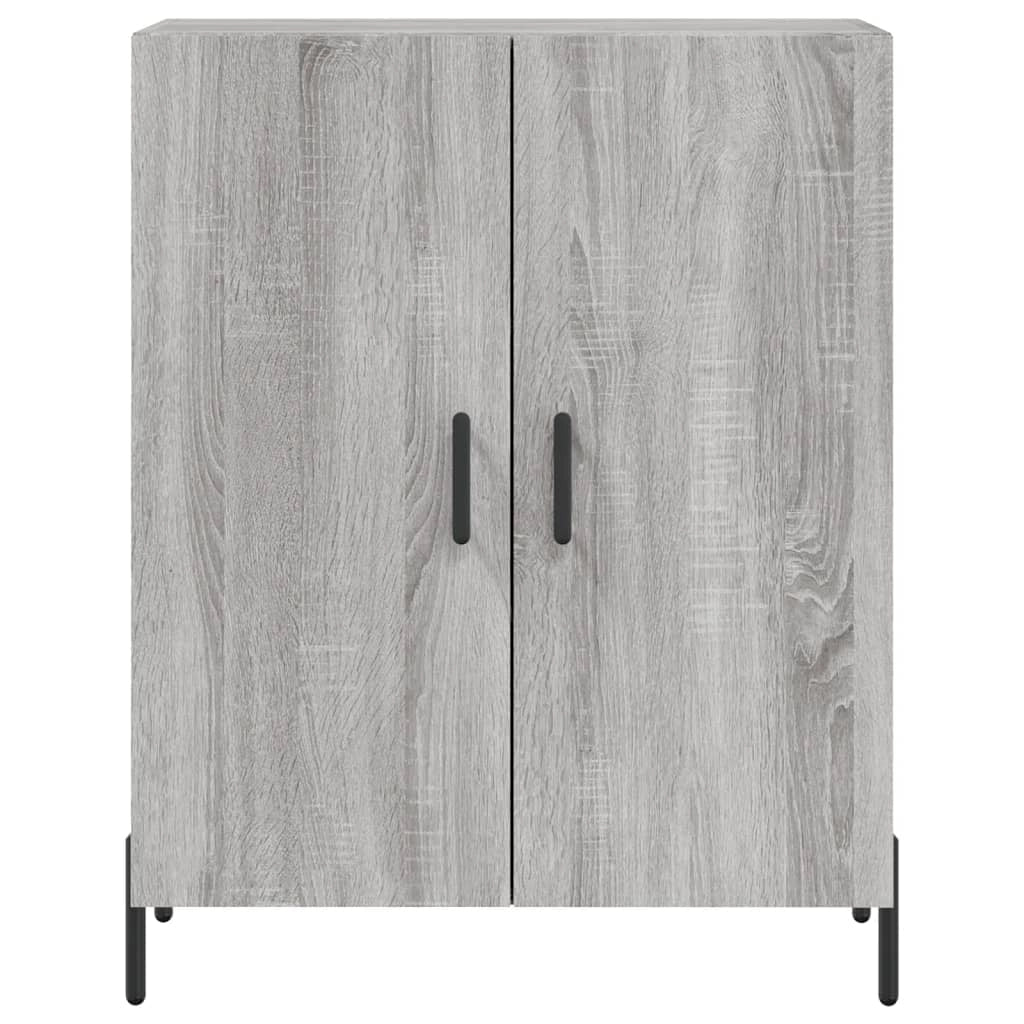 Buffet credenza cassettiera armadio mobile contenitore organizer cucina soggiorno salotto rovere Sonoma alto 69,5 x 34 x 180 cm legno ingegnerizzato grigio 02_0035548