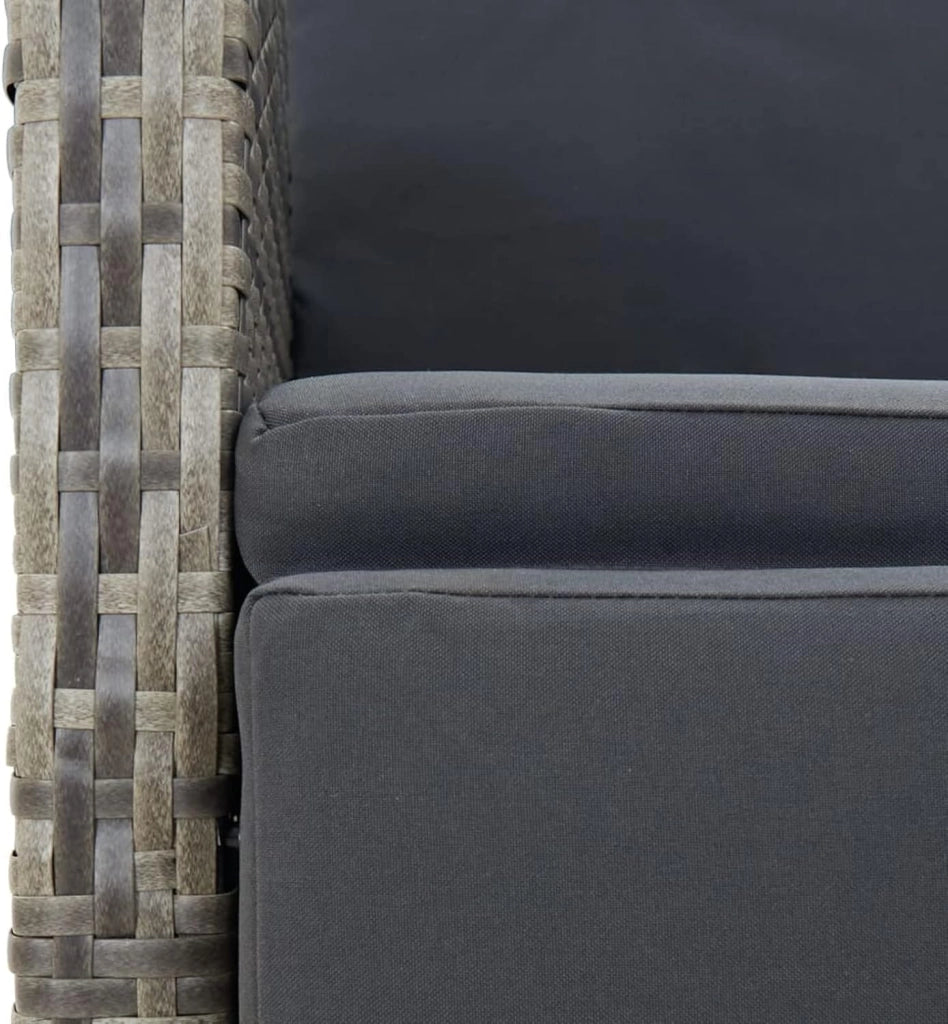 Set da pranzo da giardino 5 pezzi, set tavolo e sedie da giardino, set per terrazza, mobili da giardino, mobili da giardino, set da giardino con terrazza esterna, con cuscini in rattan