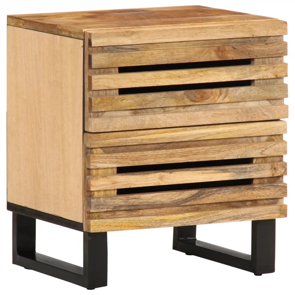 Comodini 2pz 40x34x46 cm in Legno Massello di Mango 377427