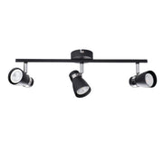 Plafoniera Kanlux ENALI 28767 3 luci GU10 nero/cromo