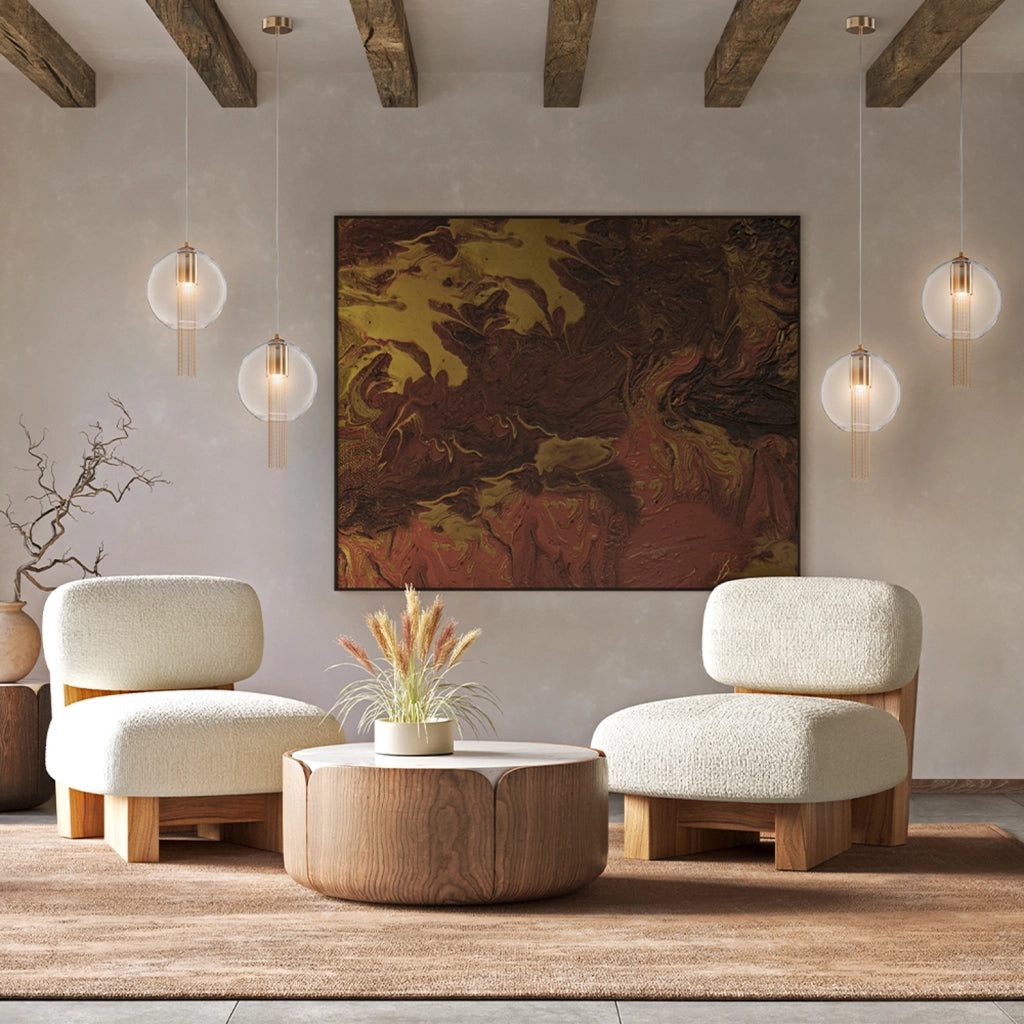 Maytoni Sospensione contemporanea Flusso 1 luce GU10 bronzo metallo vetro