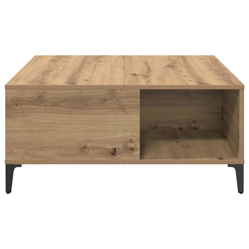 Tavolino da salotto Rovere artigianale 80 x 80 x 36,5 cm