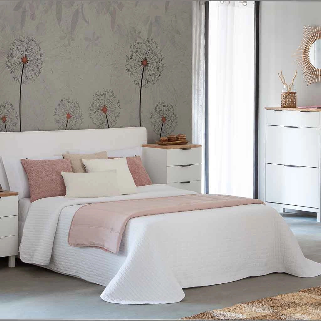 Cassettiera in legno bianco 45x35x90