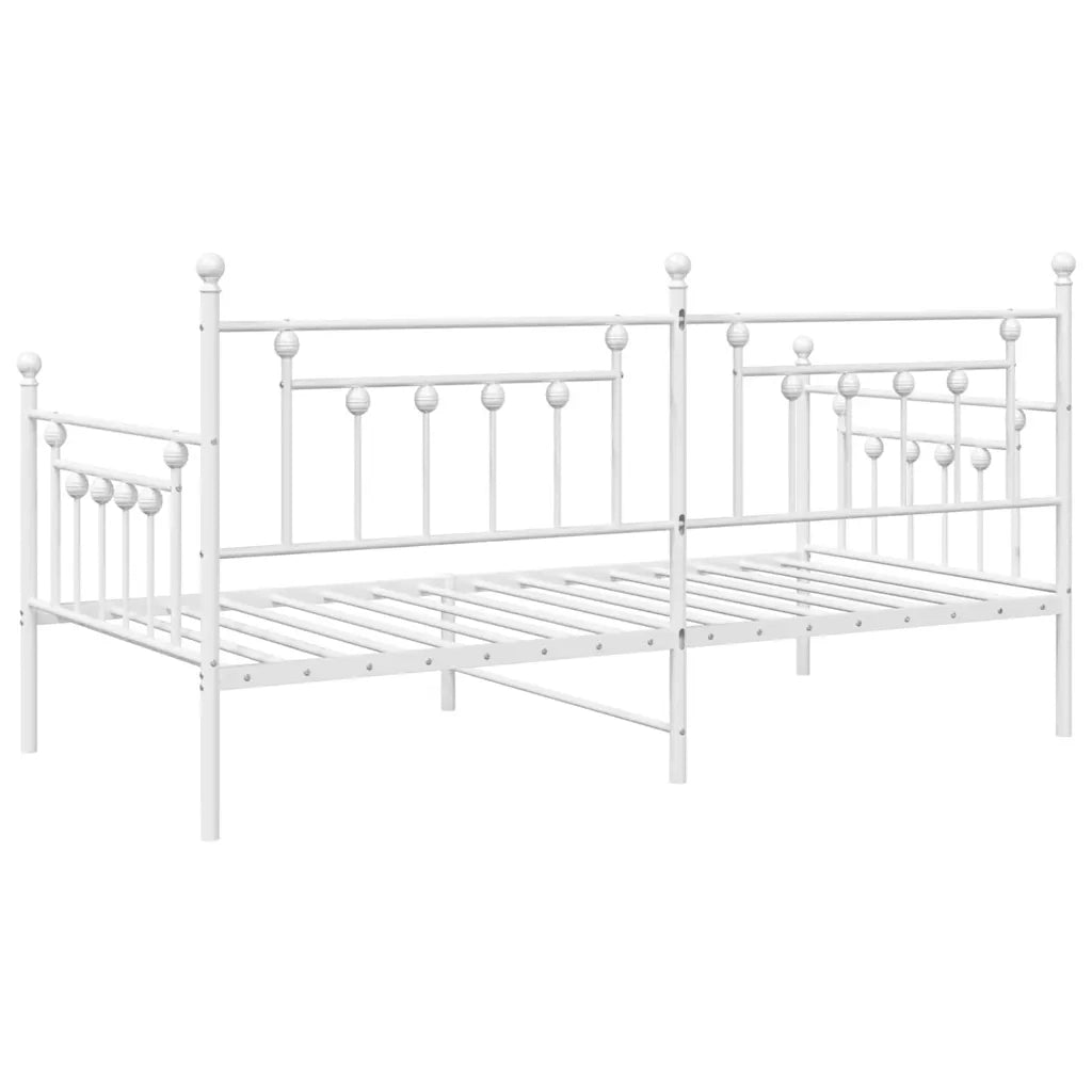 Struttura per letto di giorno Bianco 90 x 200 cm Acciaio 42002673