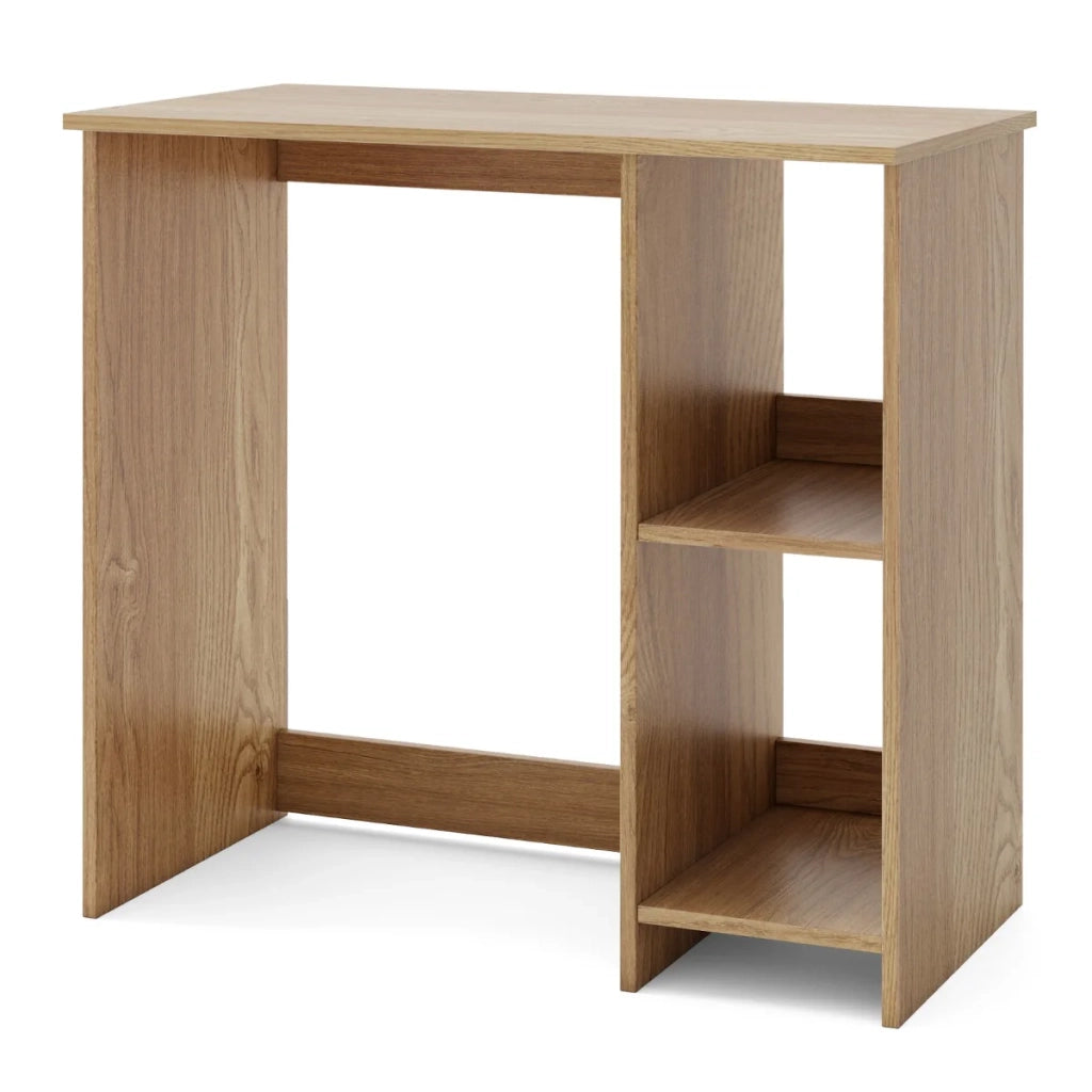 Scrivania compatta per computer 80 x 40 x 74 cm con spazio di archiviazione moderno e stabile in legno marrone 20_0010882