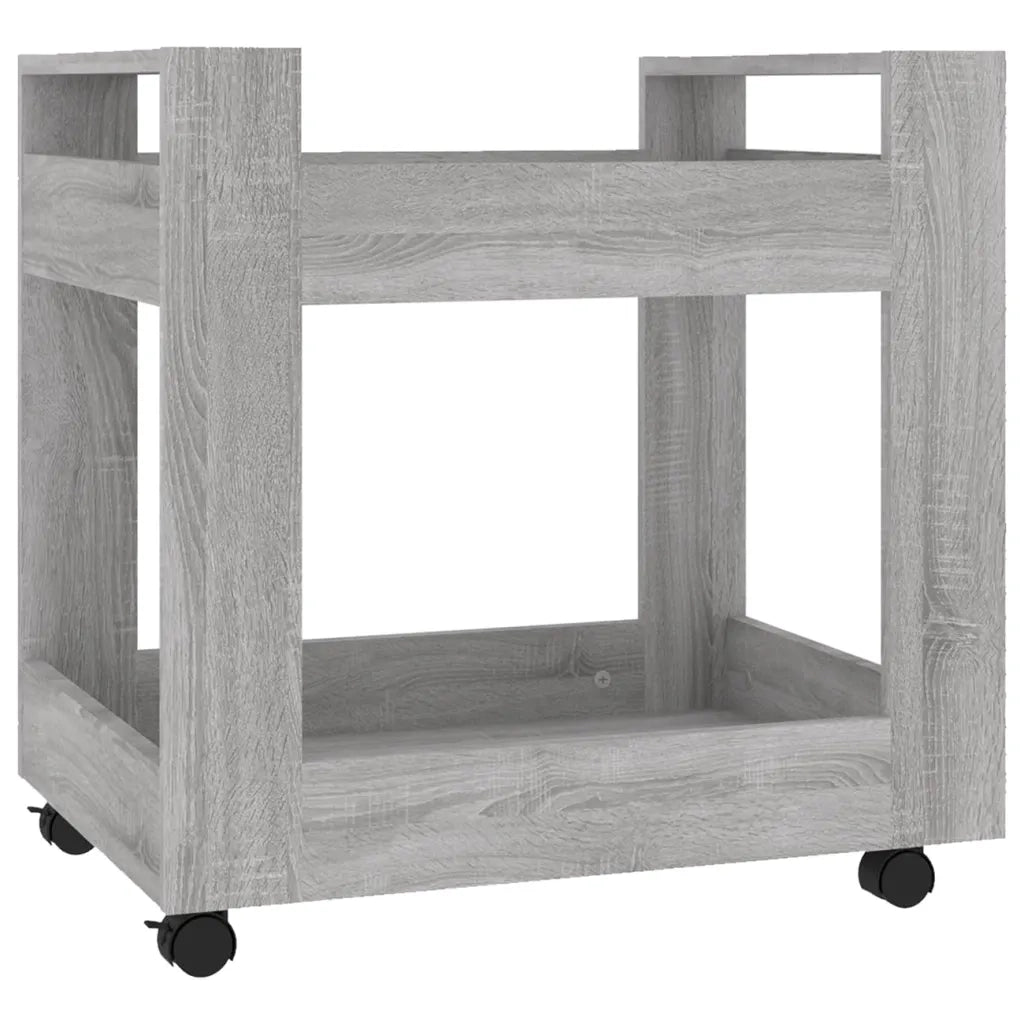 Carrello Scrivania Grigio Sonoma 60x45x60 cm Legno Multistrato 816606