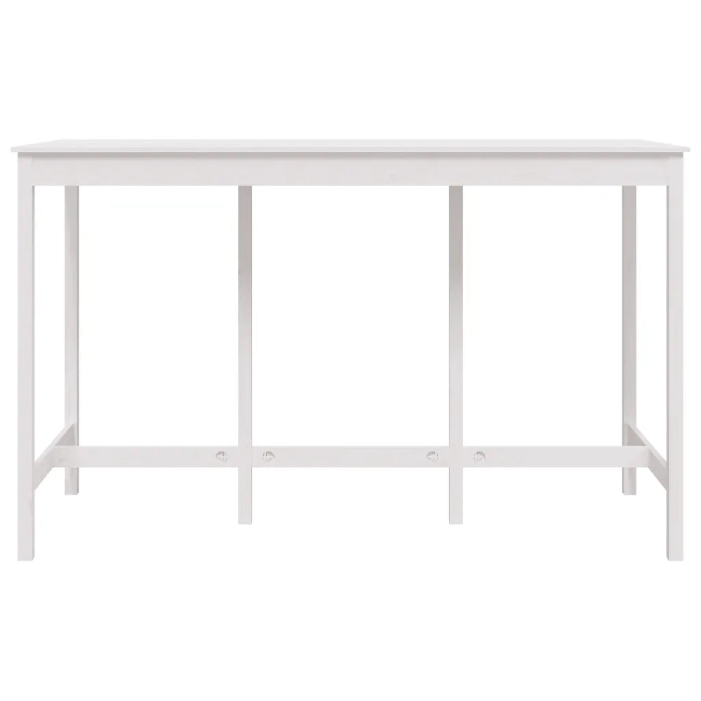 Tavolo da Bar Bianco 180x80x110 cm in Legno Massello di Pino 822163