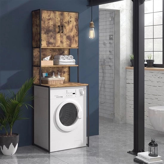 Cassettiera per lavatrice e toilette - Cassetta per bagno con pannelli e risparmio di spazio
