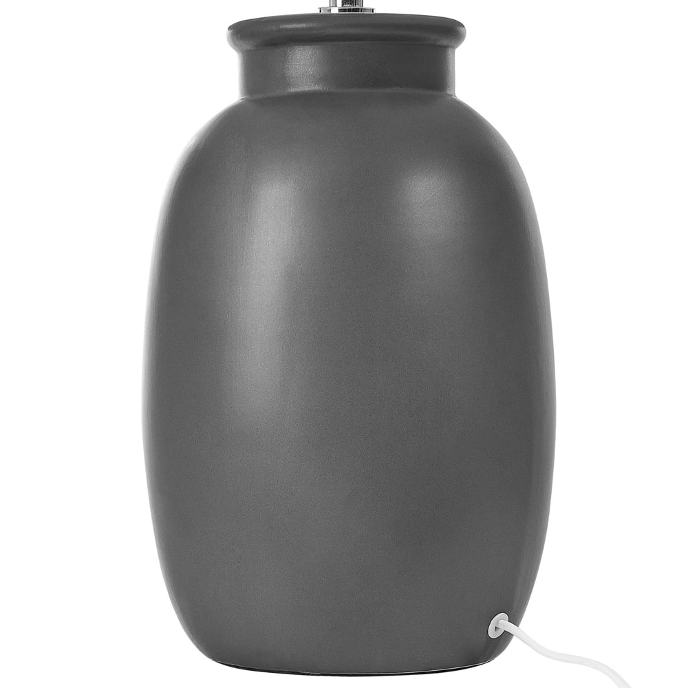 Lampada da tavolo in ceramica nera con paralume bianco 53 cm camera da letto soggiorno