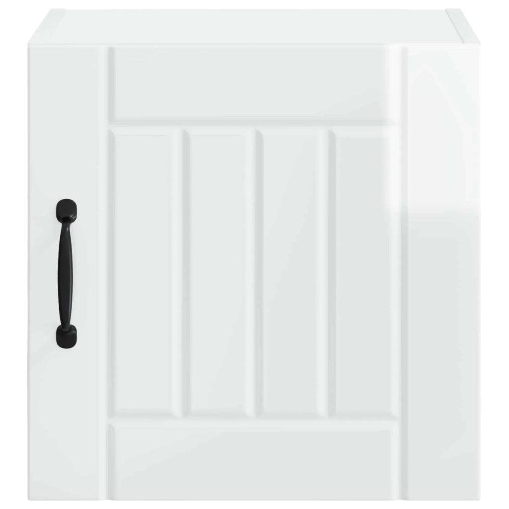 Set di 2 pensili da cucina rettangolari moderni 40 x 31 x 40 cm in legno composito bianco lucido 02_0053912