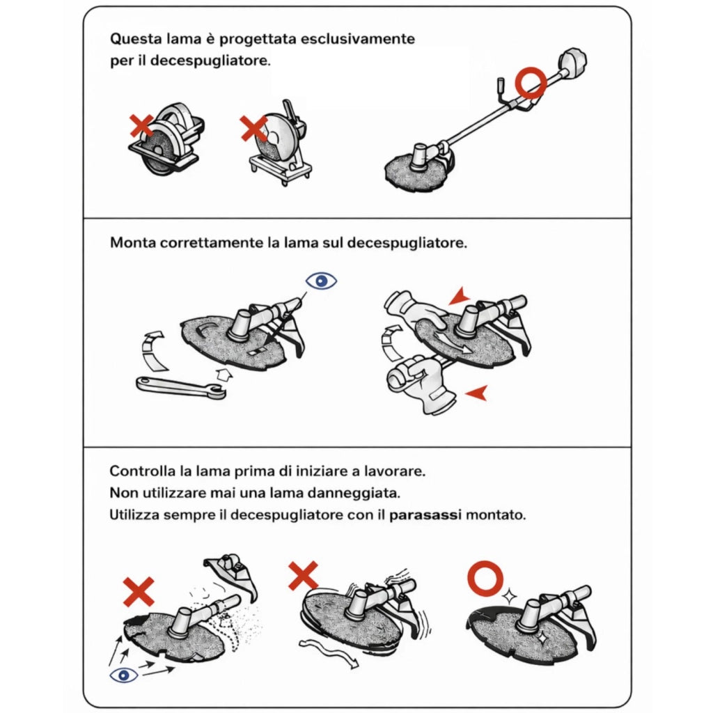 Ricambio Disco Per Decespugliatore 3 Lame Lama 255 mm Foro 25,4 mm | 07853