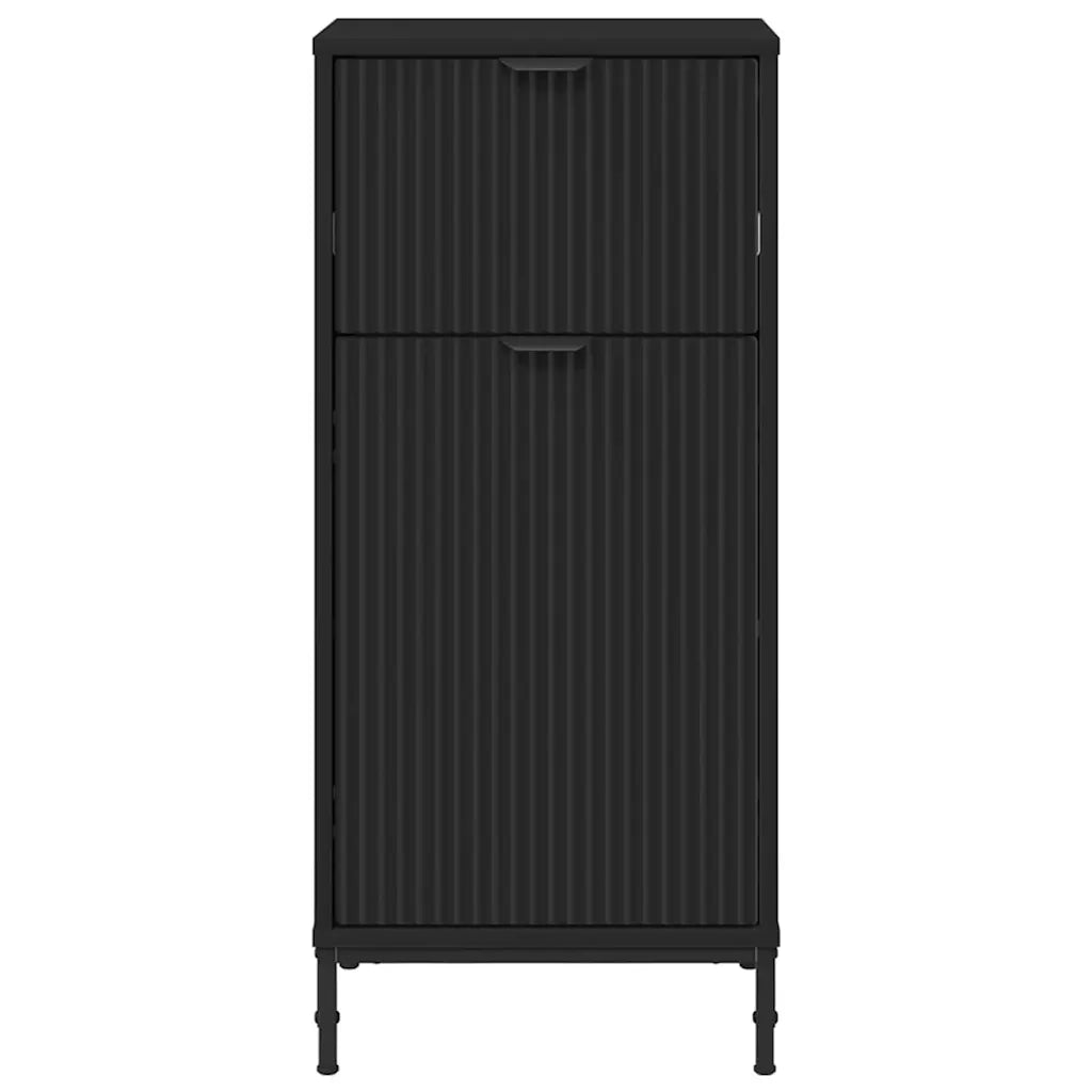 Mobile da Bagno con cassetto con porta Nero 39,5 x 36 x 88 cm 883395