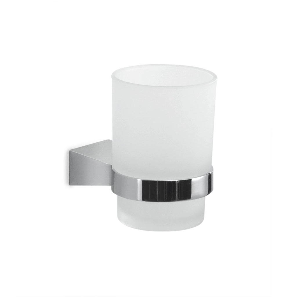 Portaspazzolini da muro in acciaio inox e Cromall TN10 Gedy serie TONALE Cromato
