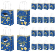 Borse regalo adeguate 12 pezzi - Borse di laurea - Maniglie - Regali di compleanno - Dimensioni 16x8x21 cm - Tema cerimoniale - Borse regalo