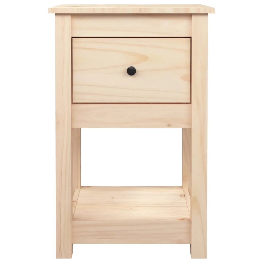 Set di 2 Comodini | Armadio da Notte | Mobiletto da notte 40x35x61,5 cm in Legno Massello di Pino