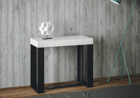 Consolle Allungabile 90-300x40x77 cm in Nobilitato Bianco