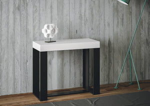 Consolle Allungabile 90-300x40x77 cm in Nobilitato Bianco