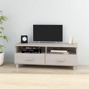 Mobile TV HAMAR Bianco 106x40x40 cm in Legno Massello di Pino 340469