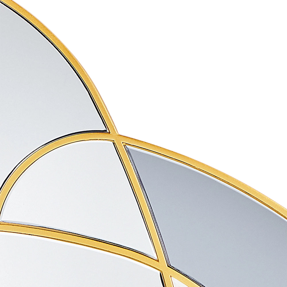 Specchio da parete in vetro oro MDF 99 x 89 cm Forma irregolare
