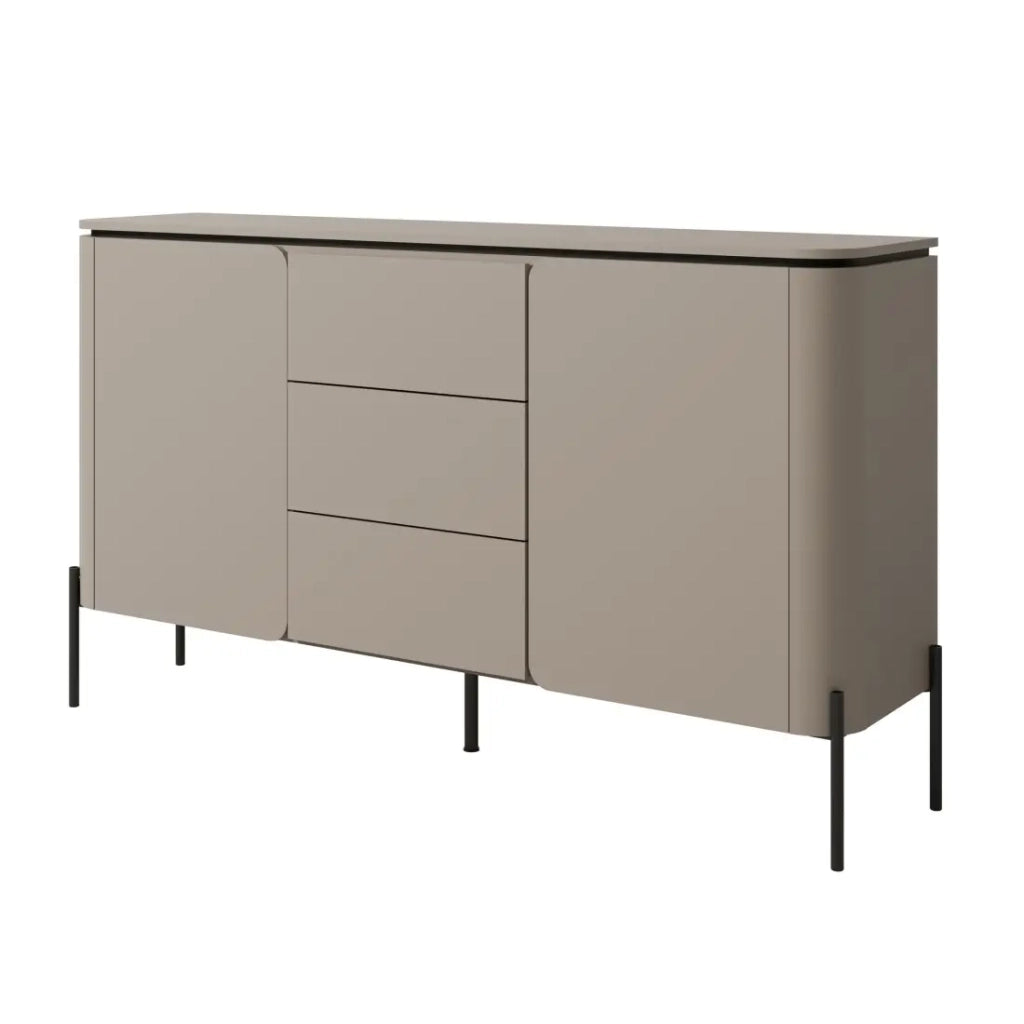 Set di mobili BELLA – Credenza, mobile TV e credenza alta – Finitura Congo opaco chic