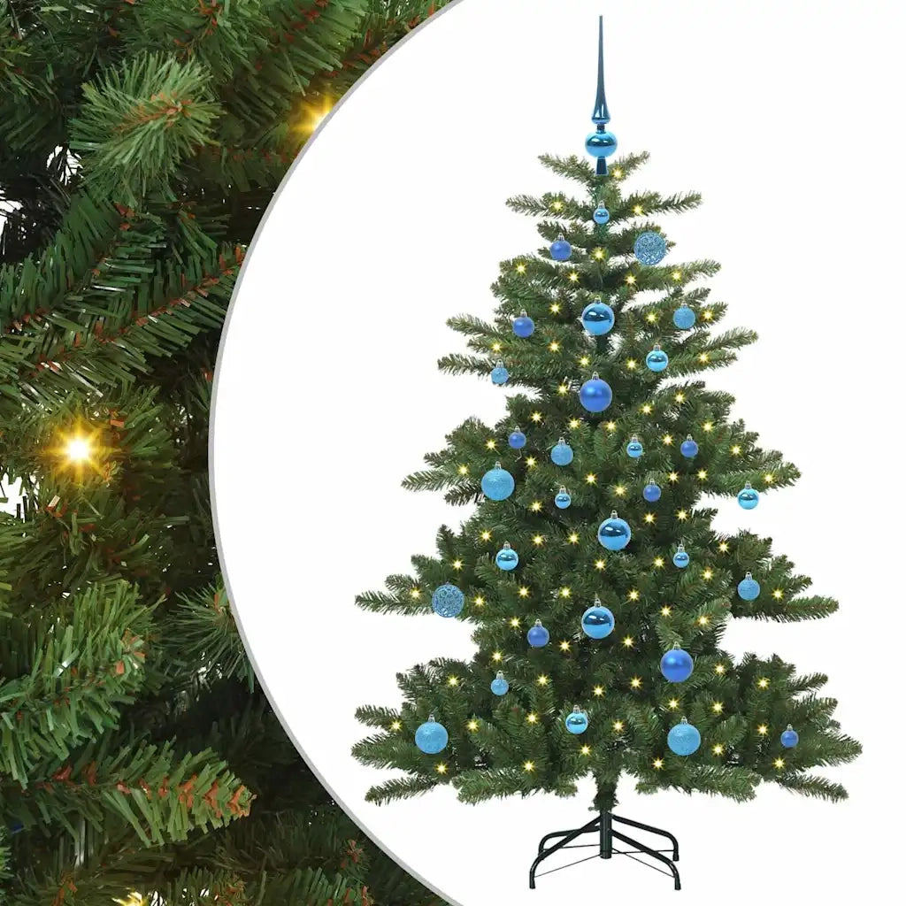 Albero di Natale Artificiale-Albero Natalizio con Rami Pieghevoli Verde 150 cm 896683