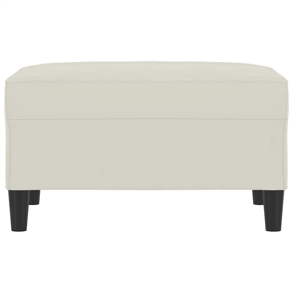 Poggiapiedi Crema 70x55x41 cm in Velluto 349325