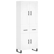 Credenza | Madia | Buffet da pranzo | Armadio da pranzo Bianca 69,5x34x180 cm in Legno Multistrato