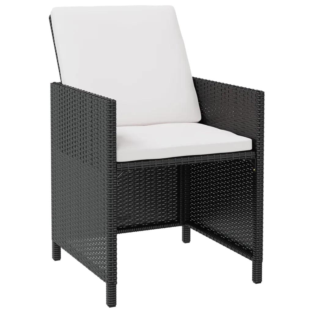 Set da Pranzo da Giardino 13 pz Polyrattan e Legno Acacia Nero 42532