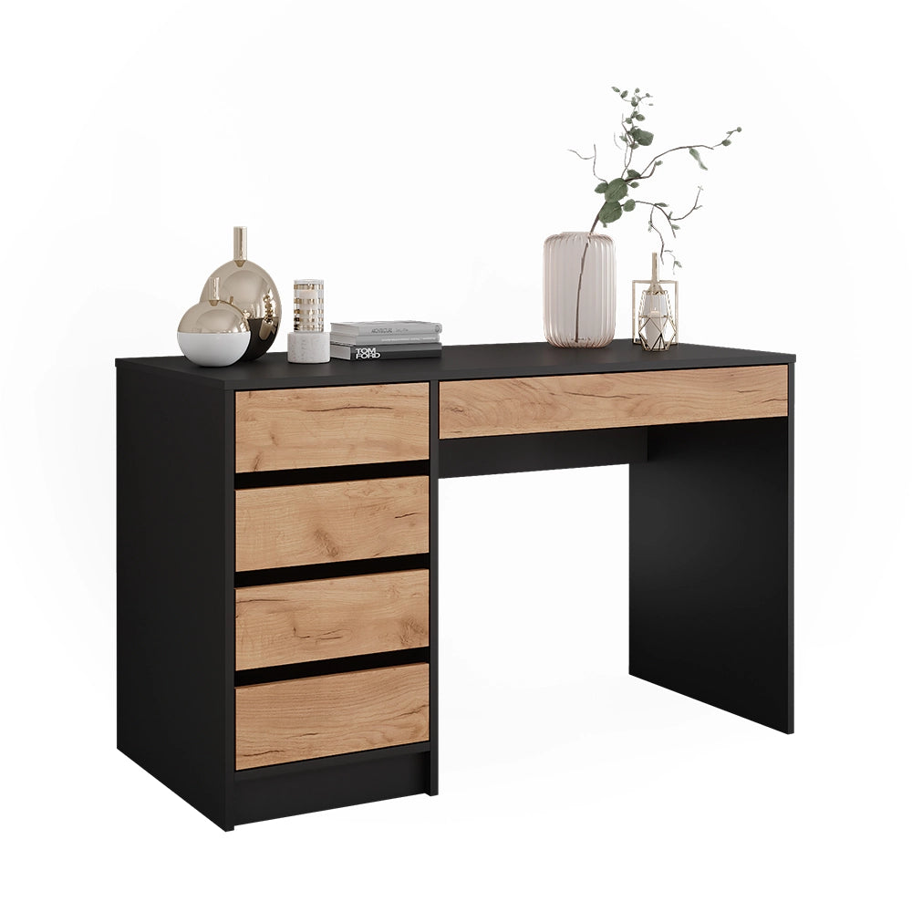 Vicco Tavolo da toilette Antracite/quercia dorata 120 x 75 cm Senza specchio