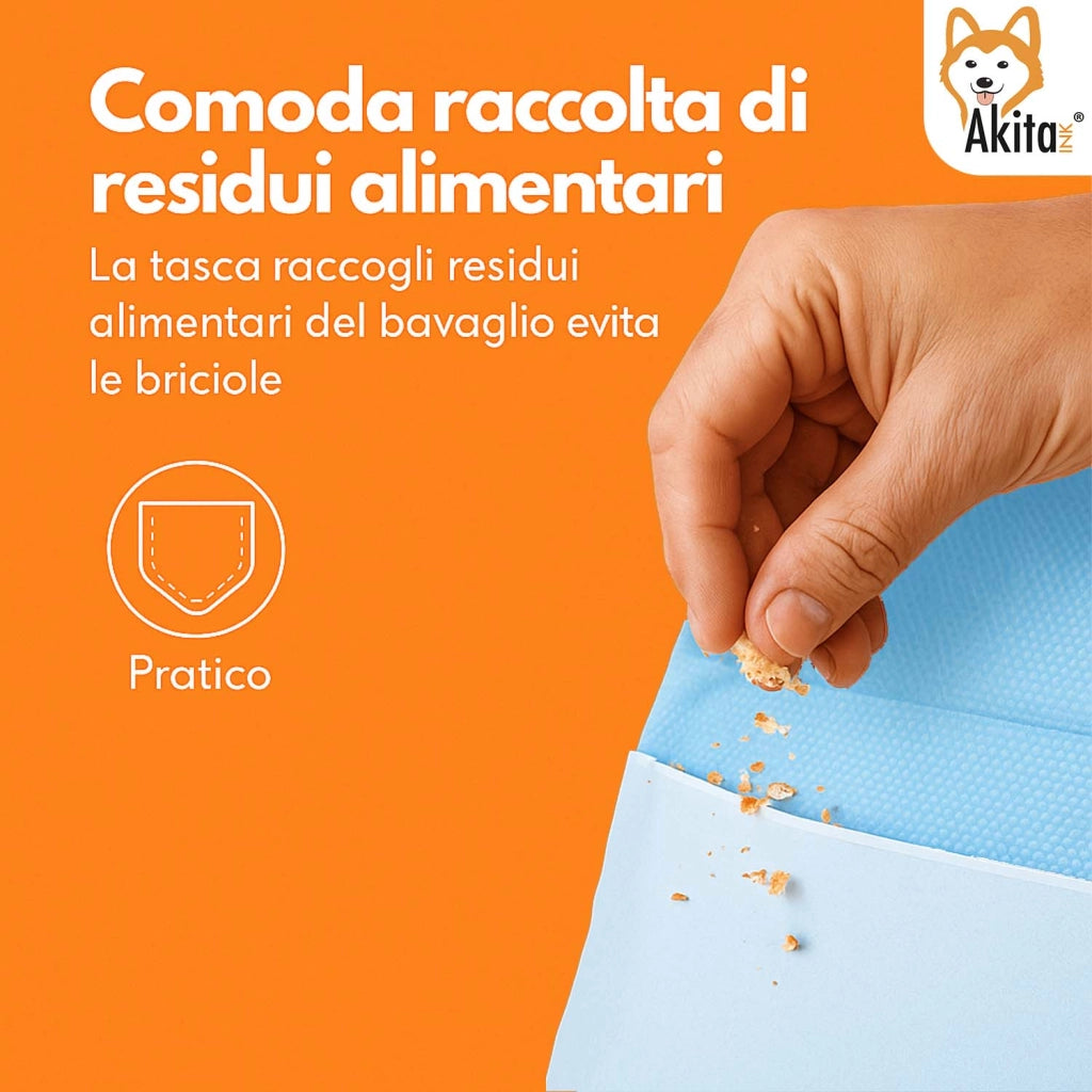 Akitaink 1000 Bavagli Monouso Impermeabili Tasca
