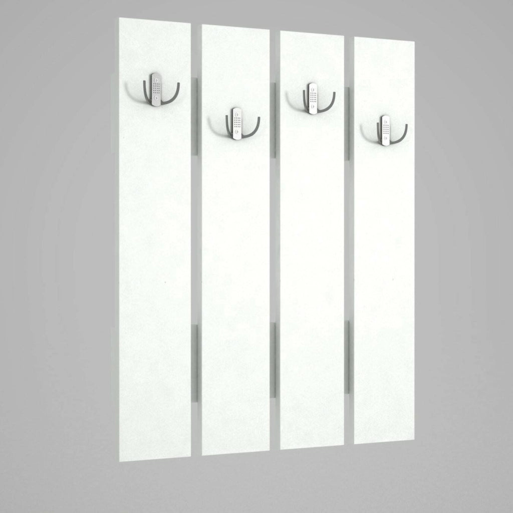 Joachim, Mobile da Ingresso Appendiabiti, 65x4x80h cm Bianco